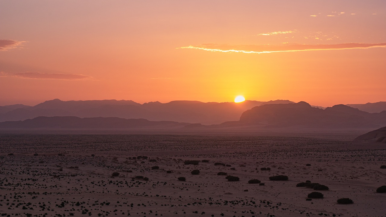 giordania tramonto