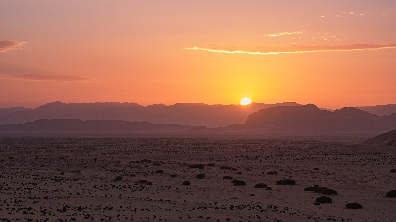 giordania tramonto