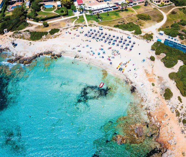 PANORAMICA DALL'ALTO SPIAGGIA MINORCA 