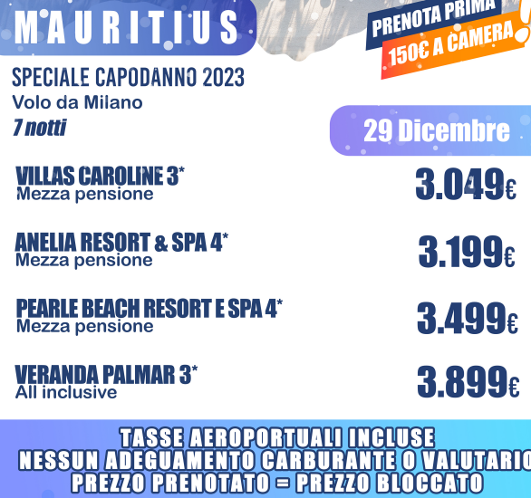 capodanno a mauritius