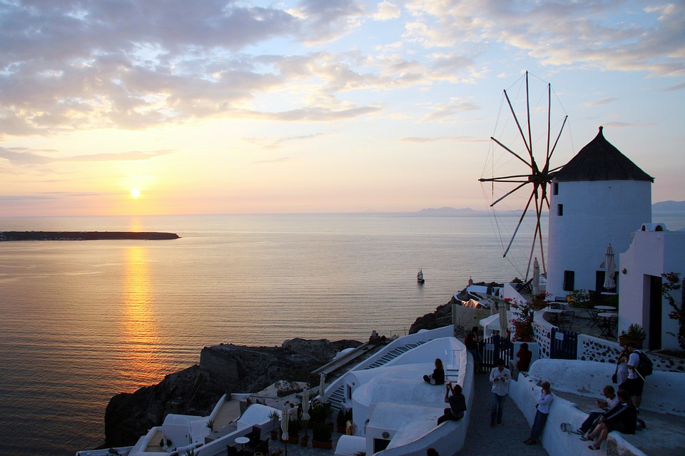 tramonto a santorini