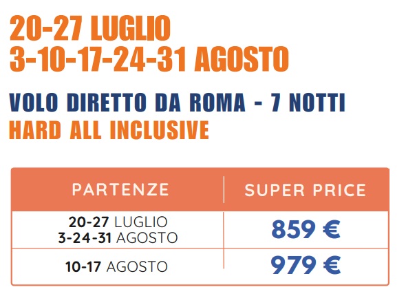 quote sharm agosto da roma
