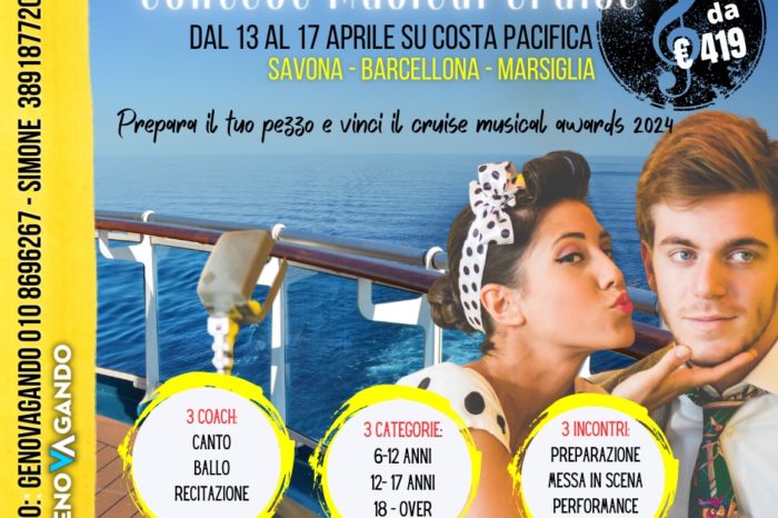 Crociera Musical Contest su Costa Pacifica dal 13 al 17 aprile